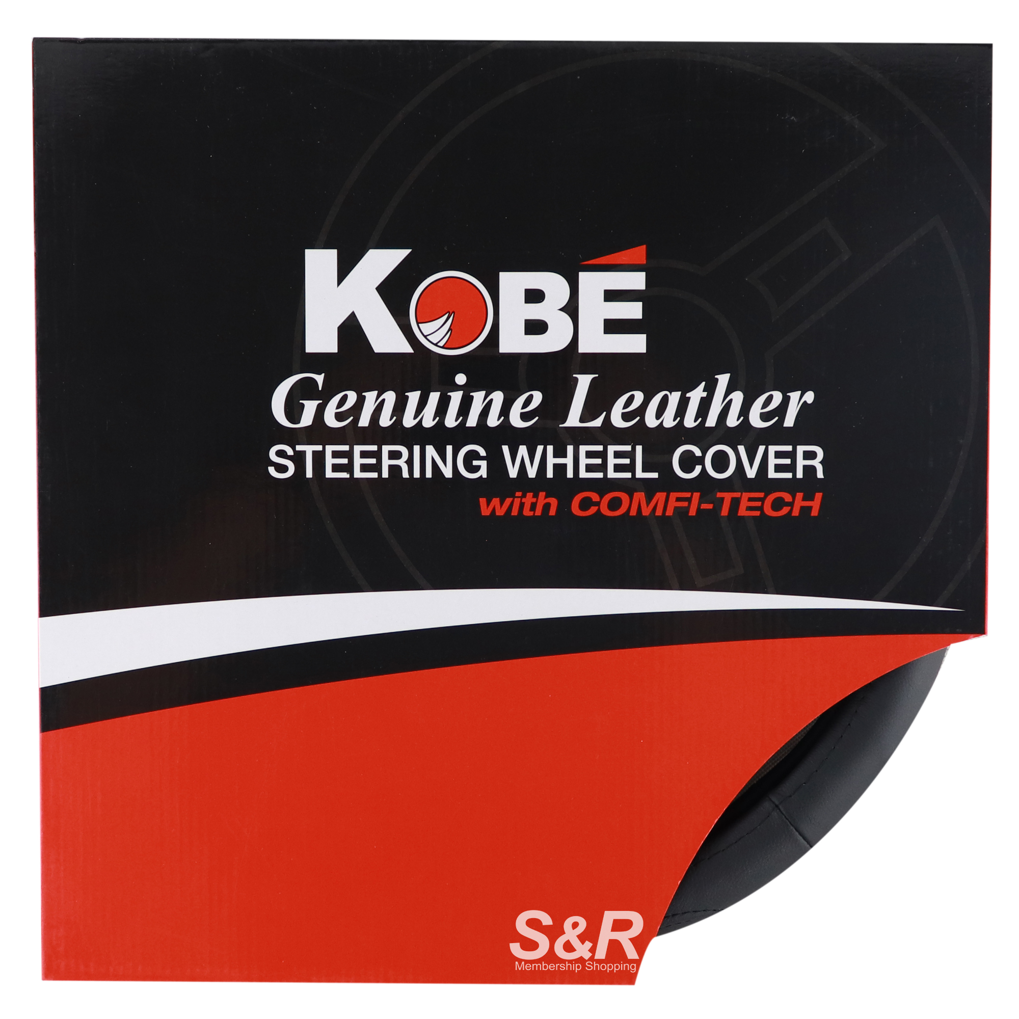 Kobe Genuine Leather Steering Wheel Cover 1pc